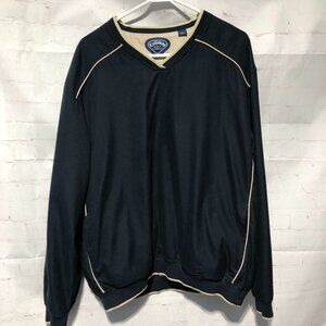 Callaway Men's Golf Sport Size Medium Black V-Neck Windbreaker Pullover Top